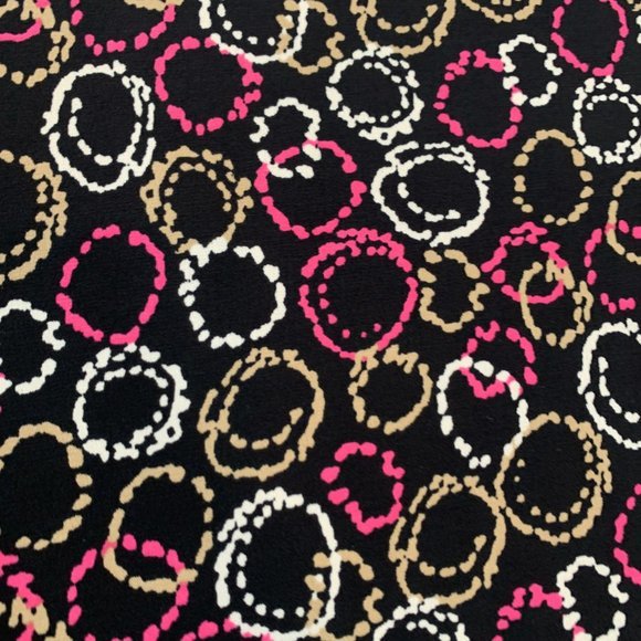 George Stretch Blouse Cowl Neckline Black White Pink Top Large Polyester Spandex - Picture 10 of 11